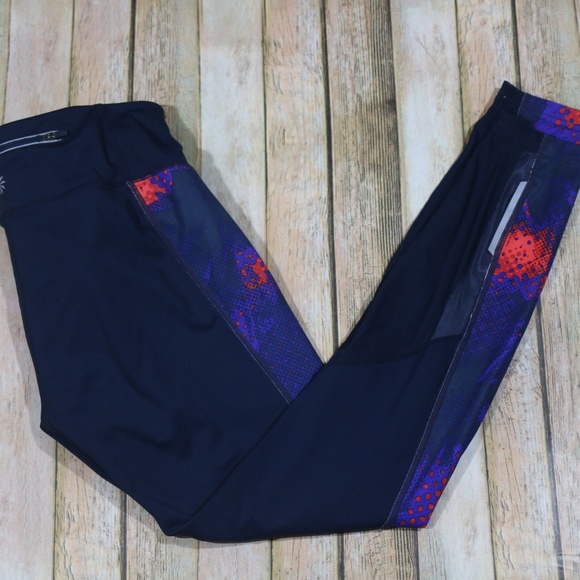 Athleta Pants - Athleta Electro Cobalt Ankle Tights Yoga Run